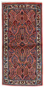 66X135 Sarough Vloerkleed Oosters Rood/Donker Roze (Wol, Perzië/Iran) Carpetvista