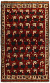 Tapis Ghashghaï Fine 118X194 Marron/Rouge Foncé (Laine, Perse/Iran)