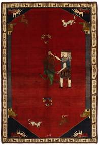  Orientalischer Ghashghai Fine Teppich 192X283 Dunkelrot/Braun Wolle, Persien/Iran