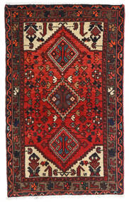  Orientalischer Hamadan Teppich 72X117 Dunkelrot/Rot Wolle, Persien/Iran Carpetvista
