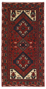  Orientalischer Hamadan Teppich 70X133 Dunkelrot/Rot Wolle, Persien/Iran Carpetvista