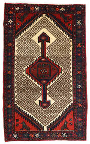  Orientalischer Hamadan Teppich 82X132 Dunkelrosa/Braun Wolle, Persien/Iran Carpetvista