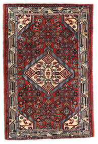 Χαλι Ανατολής Asadabad 79X116 Σκούρο Κόκκινο/Κόκκινα (Μαλλί, Περσικά/Ιρανικά)
