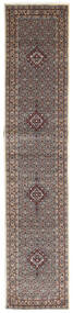  Persischer Moud Teppich 82X393 Läufer Braun/Grau ( Persien/Iran)