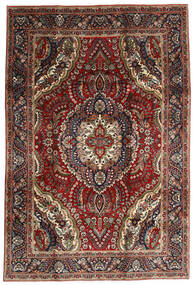  Täbriz Teppich 195X288 Persischer Wollteppich Dunkelrot/Rot Carpetvista