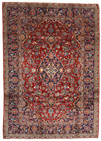  Keshan Rug 196X275 Persian Wool Red/Dark Purple Carpetvista