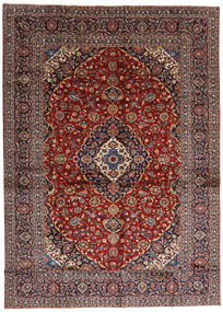  Oosters Keshan Vloerkleed 284X397 Rood/Donker Roze Groot Wol, Perzië/Iran Carpetvista