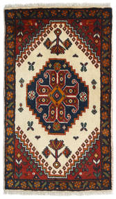  Oriental Qashqai Rug 58X97 Brown/Dark Grey Wool, Persia/Iran Carpetvista