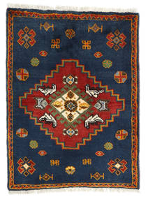 絨毯 ペルシャ カシュガイ 62X81 ダークブルー/茶色 (ウール, ペルシャ/イラン)