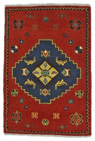  Persialainen Ghashghai Matot Matto 62X90 Punainen/Tummanharmaa (Villa, Persia/Iran)