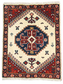 62X76 絨毯 オリエンタル カシュガイ ベージュ/ダークピンク (ウール, ペルシャ/イラン) Carpetvista