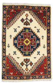  Ghashghai Teppich 60X86 Persischer Wollteppich Beige/Rot Klein Carpetvista