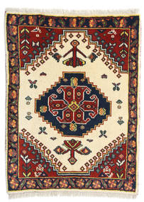  Ghashghai Teppich 61X81 Persischer Wollteppich Beige/Rot Klein Carpetvista