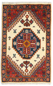 62X94 絨毯 オリエンタル カシュガイ ベージュ/ダークグレー (ウール, ペルシャ/イラン) Carpetvista