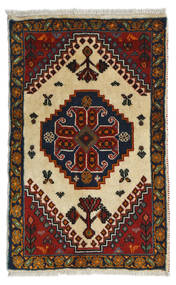  Ghashghai Teppich 58X92 Persischer Wollteppich Braun/Dunkelrosa Klein Carpetvista