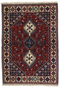 絨毯 ヤラメー 106X150 ダークピンク/ダークレッド (ウール, ペルシャ/イラン)