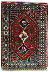 109X155 Χαλι Yalameh Ανατολής Σκούρο Κόκκινο/Καφέ (Μαλλί, Περσικά/Ιρανικά) Carpetvista