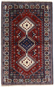  Orientalsk Yalameh Teppe 103X161 Mørk Rosa/Mørk Rød Ull, Persia/Iran Carpetvista