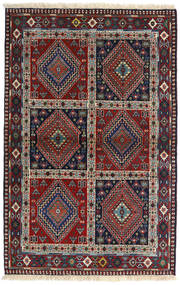 Persian Yalameh Rug 102X158 Dark Grey/Dark Red (Wool, Persia/Iran)