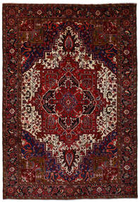 Heriz Teppe 245X353 Mørk Rød/Rød Ull, Persia/Iran Carpetvista
