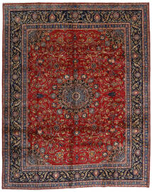  Maschad Teppich 304X378 Persischer Wollteppich Rot/Braun Groß Carpetvista
