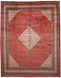  Orientalsk Sarough Mir Teppe 303X385 Rød/Brun Stort Ull, Persia/Iran Carpetvista