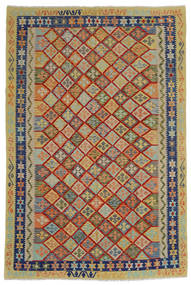  Kilim Afghan Old Style Tapis 204X302 De Laine Beige/Vert Carpetvista