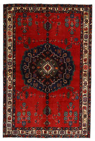  155X236 Afshar Matot Matto Tummanpunainen/Punainen Persia/Iran Carpetvista