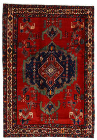 169X243 絨毯 オリエンタル アフシャル ダークレッド/レッド (ウール, ペルシャ/イラン) Carpetvista