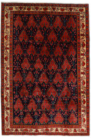 絨毯 アフシャル 200X297 ブラック/レッド (ウール, ペルシャ/イラン)