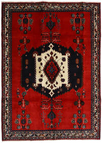  Orientalsk Afshar Tæppe 188X261 Mørkerød/Rød Uld, Persien/Iran Carpetvista