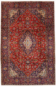  Orientalischer Keshan Teppich 202X309 Rot/Dunkelrosa Wolle, Persien/Iran Carpetvista
