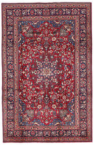  Persischer Maschad Teppich 197X300 Rot/Dunkelrosa (Wolle, Persien/Iran)