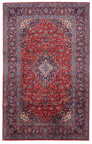  Persischer Maschad Teppich 200X319 Rot/Dunkelrosa (Wolle, Persien/Iran)