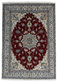  Orientalischer Nain Teppich 166X238 Grau/Dunkelrot Wolle, Persien/Iran Carpetvista