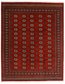  Paquistão Bucara 2Ply Tapete 247X308 Lã Vermelho Escuro/Castanho Grande Carpetvista