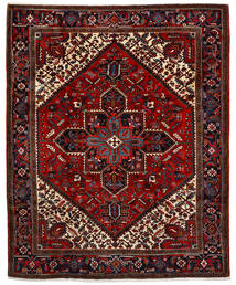 Heriz Teppich 220X275 Dunkelrot/Rot Wolle, Persien/Iran Carpetvista