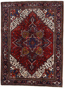  Heriz Rug 220X296 Persian Wool Dark Pink/Red Carpetvista