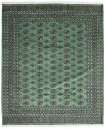 Pakistan Buchara 2Ply Teppich 254X301 Grün/Dunkelgrau Großer Wolle, Pakistan Carpetvista