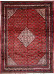  Orientalisk Sarough Mir Matta 297X405 Röd/Mörkröd Stor Ull, Persien/Iran Carpetvista