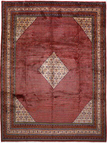  Orientalisk Sarough Mir Matta 305X404 Röd/Mörkröd Stor Ull, Persien/Iran Carpetvista