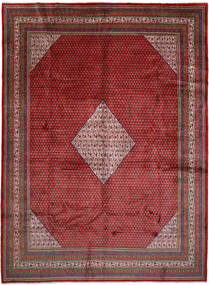  Orientalsk Sarough Mir Teppe 302X410 Rød/Mørk Rød Stort Ull, Persia/Iran Carpetvista