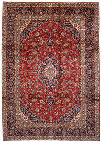 Keshan Vloerkleed 250X358 Rood/Donker Roze Groot Wol, Perzië/Iran Carpetvista