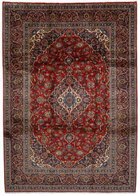252X355 Keshan Tæppe Orientalsk Mørkerød/Rød Stort (Uld, Persien/Iran) Carpetvista
