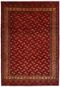Tappeto Persiano Turkaman 245X356 Rosso Scuro/Rosso (Lana, Persia/Iran)