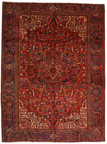 Heriz Vloerkleed 302X403 Rood/Donkerrood Groot Wol, Perzië/Iran Carpetvista