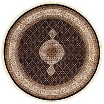  Orientalischer Täbriz Royal Teppich Ø 151 Rund Braun/Beige Wolle, Indien