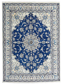 168X233 러그 오리엔탈 나인 어두운 파란색/회색 (울, 페르시아/이란) Carpetvista