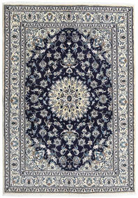 163X236 Alfombra Nain Oriental Gris/Azul Oscuro (Lana, Persia/Irán) Carpetvista