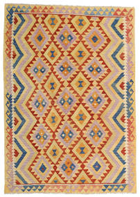 Tapis D'orient Kilim Afghan Old Style 176X252 Orange/Beige (Laine, Afghanistan)
